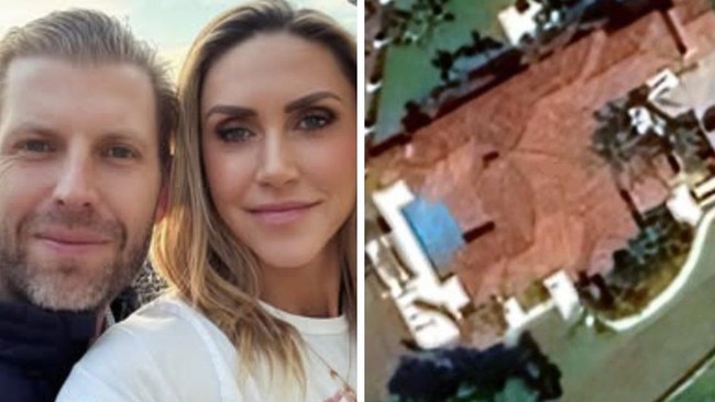 Inside Eric, Lara Trump’s $12m sprawling mansion. Picture: laraleatrump/instagram; Google Maps