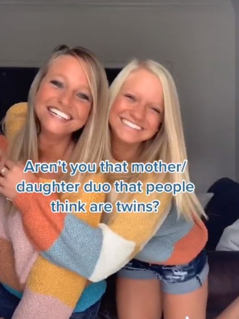 Videos of the pair have left people struggling to tell them apart. Picture: TikTok / Stacie Smith