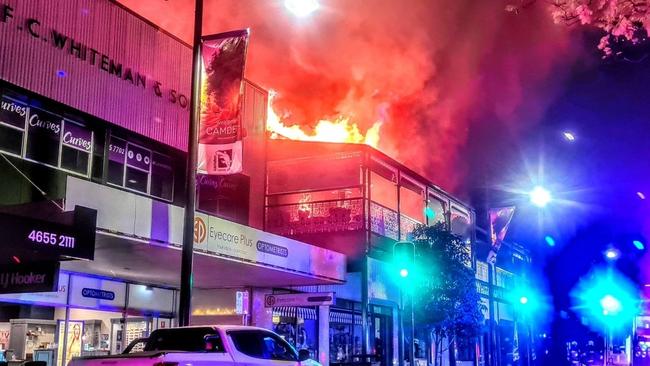 Flames engulfed the historic building quickly. Picture: Fire and Rescue NSW