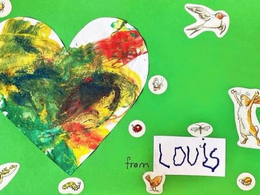 Prince Louis’ Mother’s Day card. Picture: Instagram Kensington Royal