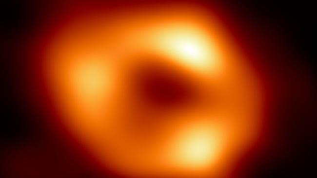 The first image of Sagittarius A*, the supermassive black hole at the centre of our own Milky Way galaxy. Picture: AFP PHOTO / European Southern Observatory.