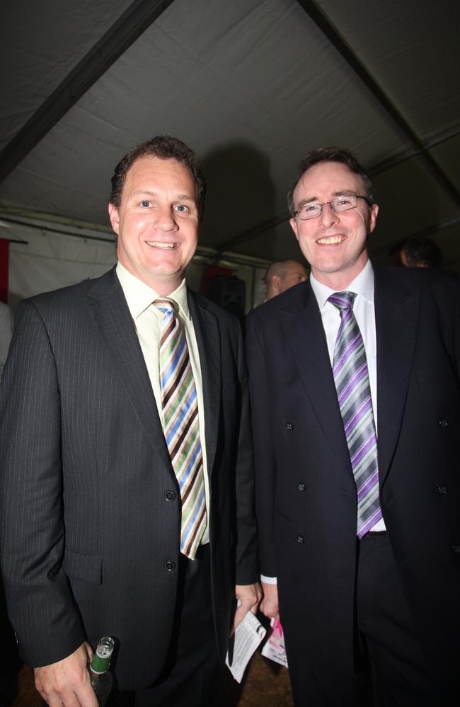 Michael Callow and Cec O'Dea in 2008. Picture: Nicholas Falconer