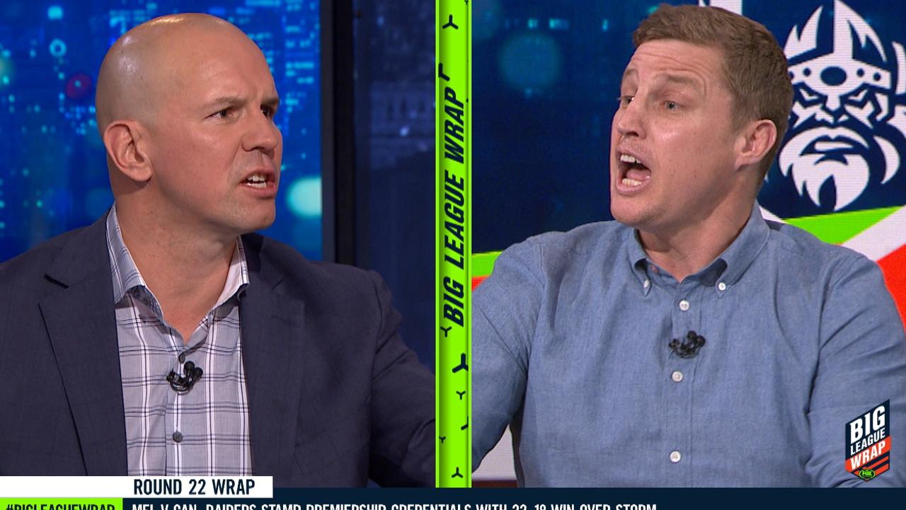 James Hooper and Brett Finch have come to blows on The Big League Wrap.