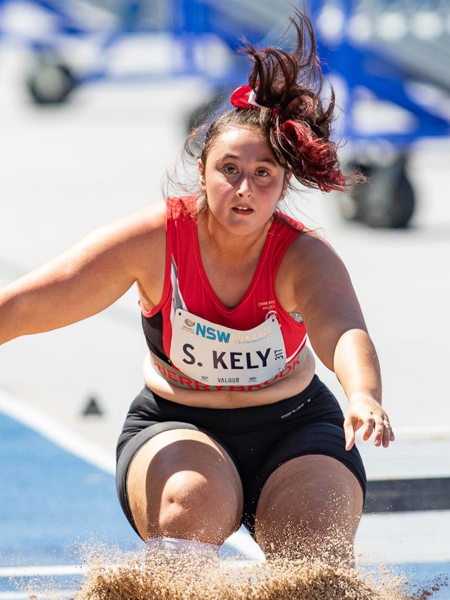 Sara Kelly from Cherrybrook in the long jump.