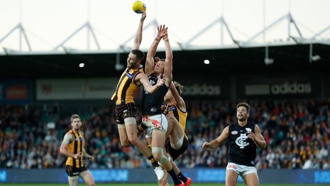 Hawthorn played Carlton in Launceston on Sunday. Picture: AFL Photos 