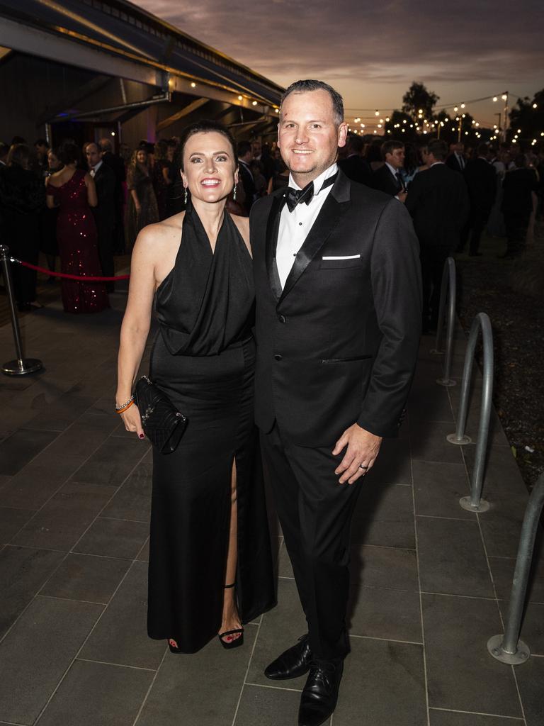 Elaine and Xavier Moar at LifeFlight Toowoomba Gala at The Goods Shed, Saturday, May 6, 2023. Picture: Kevin Farmer