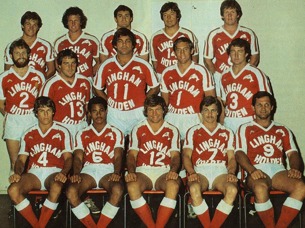 Arthur Beetson (number 11) with the Redcliffe Dolphins 1981 first grade side.