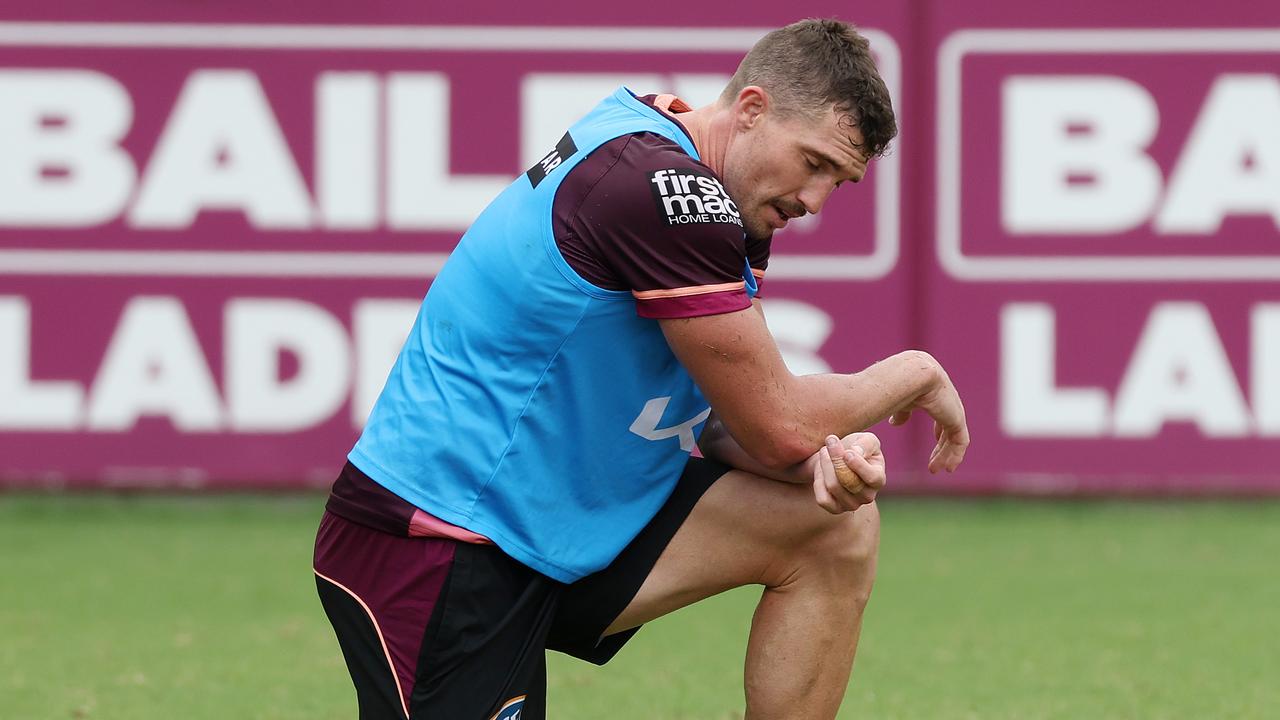 Corey Oates is pushing to get back into the Broncos team. Picture: Liam Kidston