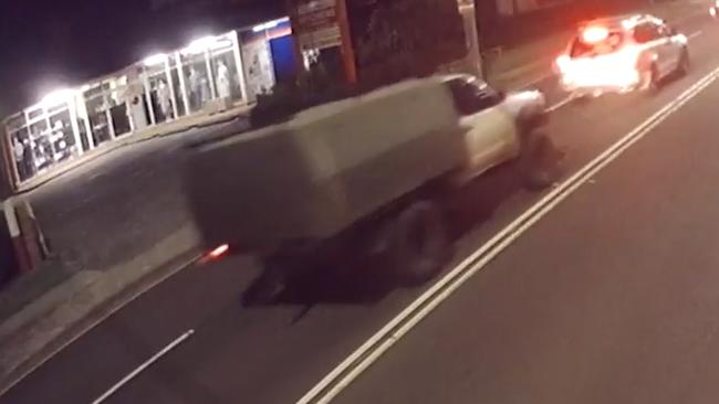 Police are trying to locate the owner of this vehicle, described as white single-cab 4WD utility with a metal trayback and green canvass canopy. Picture: NSW Police