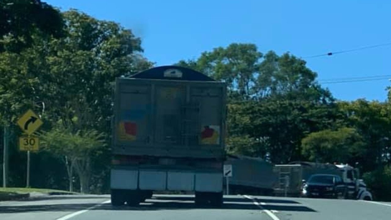 Quarry trucks on the move from Kin Kin.