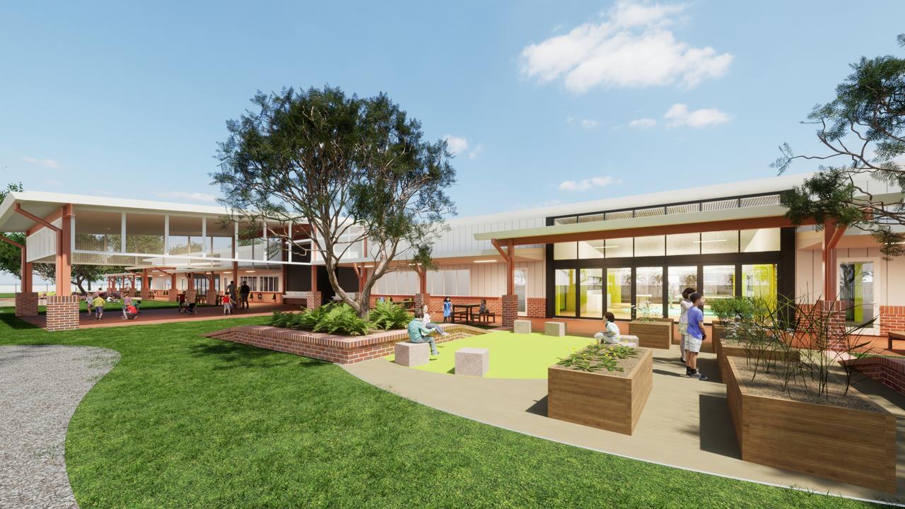 Concept art for Concordia Lutheran College's 15-year master plan in Toowoomba, which will see the school unit all its campuses into one site on Stephen Street in Harristown.