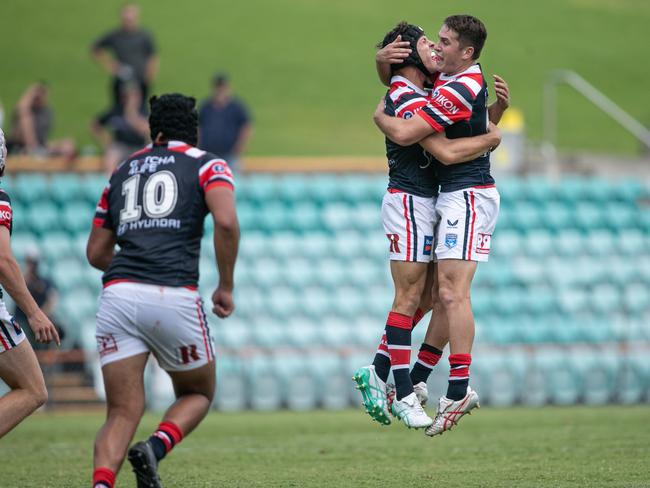 Toby Rodwell celebrates after kicking the winning field goal. Picture: Julian Andrews