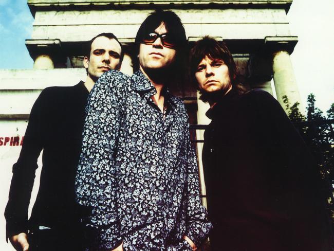 Johnny Marr with his band started in 2000 The Healers. From left Alonza Bevan, Marr and Zak Starkey. Picture: Supplied