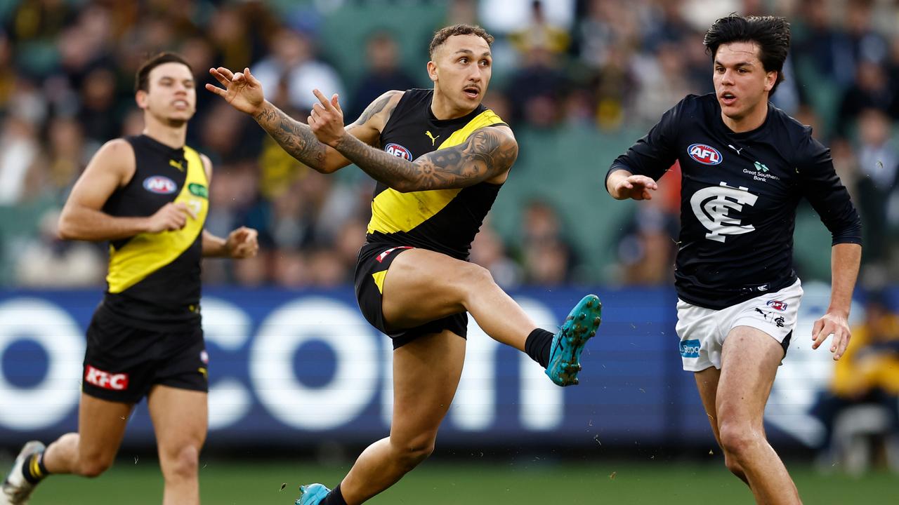 Shai Bolton sees his future at Tigerland. Picture: Michael Willson/AFL Photos via Getty Images