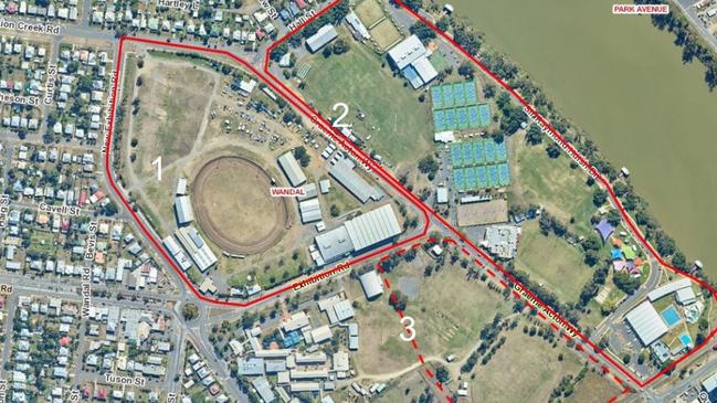 The sub-precincts of the Showgrounds Master Plan.