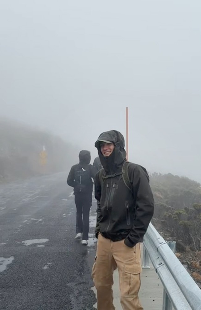 Count Nikolai of Monpezat heading up kunanyi/Mount Wellington. Count Nikolai of Monpezat the nephew of Queen Mary of Denmark in Tasmania for the first time. Picture: Instagram