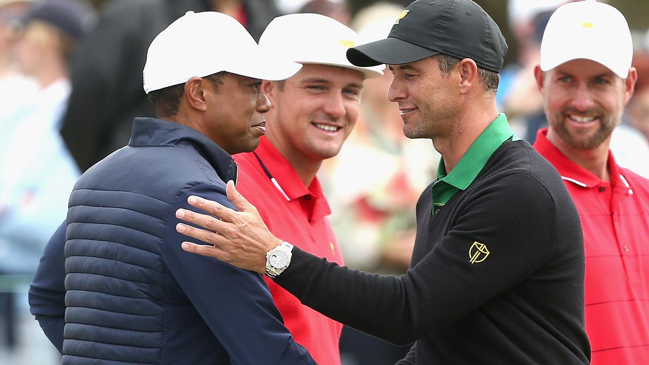 Tiger Woods and Adam Scott are part of a group that met with US President Donald Trump.