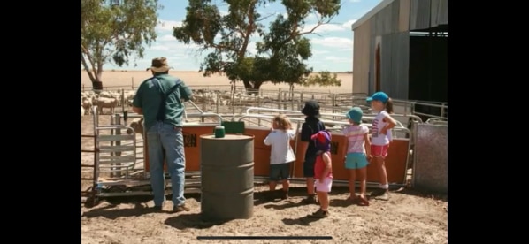 The late Charles Whitfield with some of his grandchildren on the farm … everyday moments can’t be put off forever because due to Covid fears. Picture Rebecca Whitfield-Baker