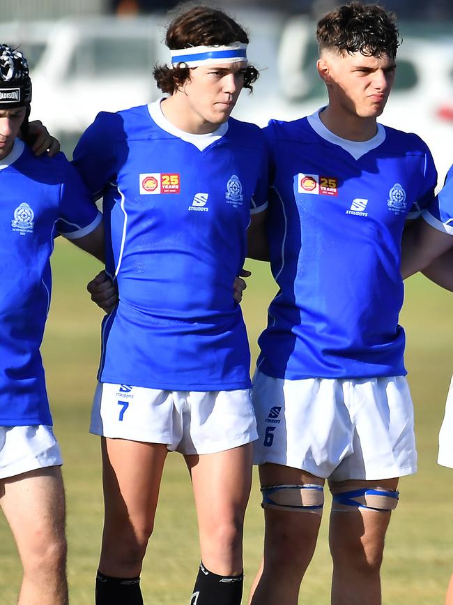 St Edmund's College player Jack Chandler, middle. Picture, John Gass