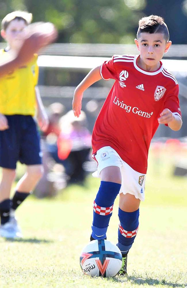 SOCCER: Junior football carnival, Maroochydore. Gold Coast United V Gold Coast Knights, U12 boys. Picture: Patrick Woods.