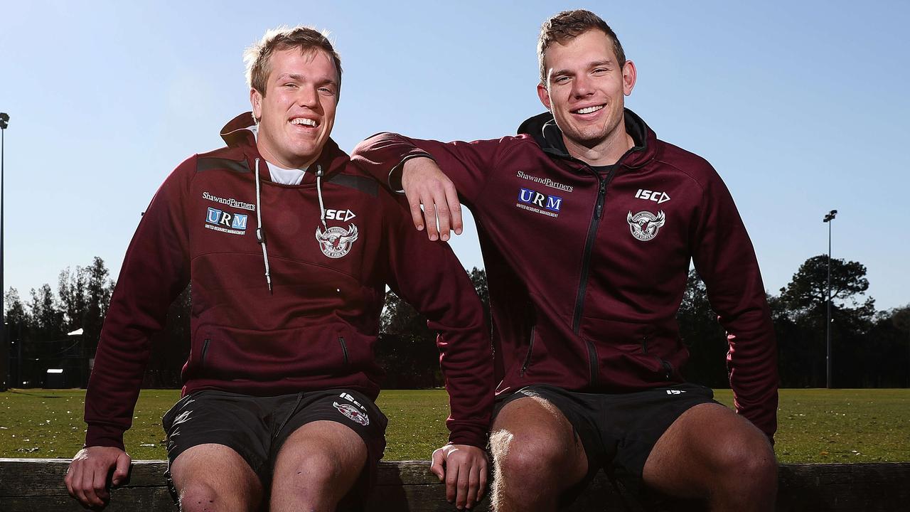 Jake and Tom Trbojevic are vital members of the Manly squad. Picture: Brett Costello