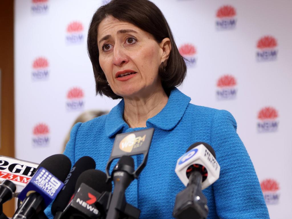 NSW Premier Gladys Berejiklian confirms 11 new cases recorded overnight. Picture: NCA NewsWire / Damian Shaw