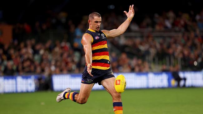 According to ChatGPT, Adelaide Crow Taylor Walker is left-footed. Picture: James Elsby/AFL Photos via Getty Images