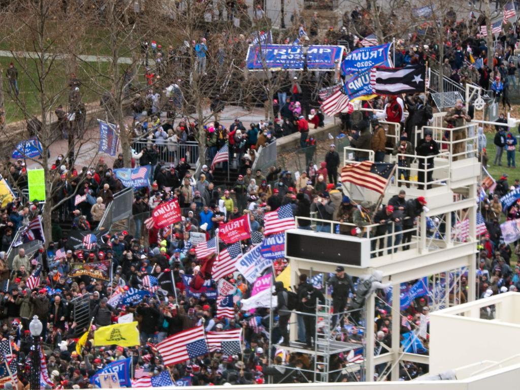 The protesters stormed Capitol Hill. Picture: AFP