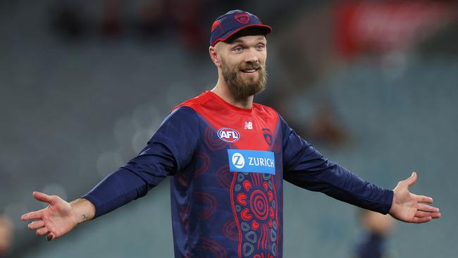 Max Gawn is playing hurt. Picture: Daniel Pockett/Getty Images