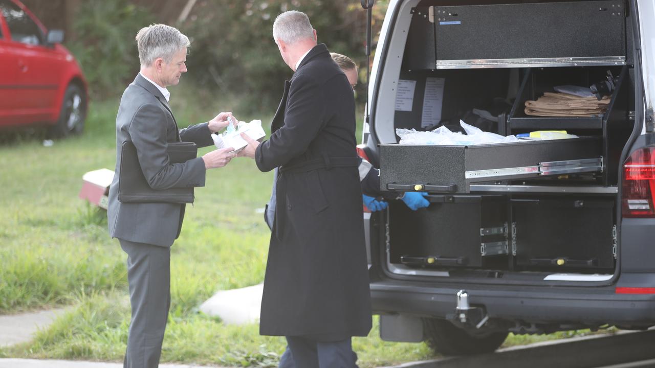 Police say full testing of the items and bodies could take days, weeks or months. Picture: NewsWire / David Crosling