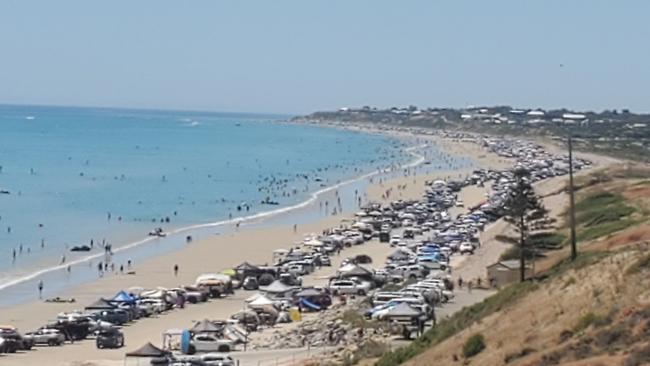 Thousands of cars lined our drive-on beaches on New Years day 2023. Picture: Tom Huntley