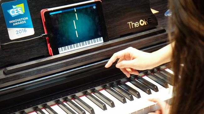 The One Smart Piano comes with accompanying iPad app. Photo: James Tindale/The Australian