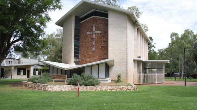 The Flynn Memorial Uniting Church lawns, located in the Todd Mall in the Alice Springs CBD. Picture: Gera Kazakov