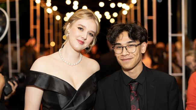 Lauren Taylor-Girdler and Andrei Opada at the year 12 St Hilda formal. Photo: Celeste Humphrey