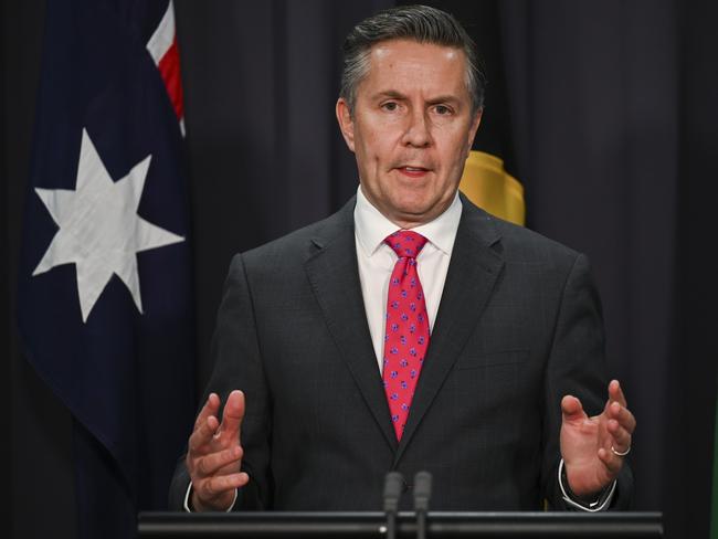 Federal Health and Aged Care Minister Mark Butler holds a press conference on Australia's world leading vaping laws at Parliament House in Canberra. Picture: NewsWire