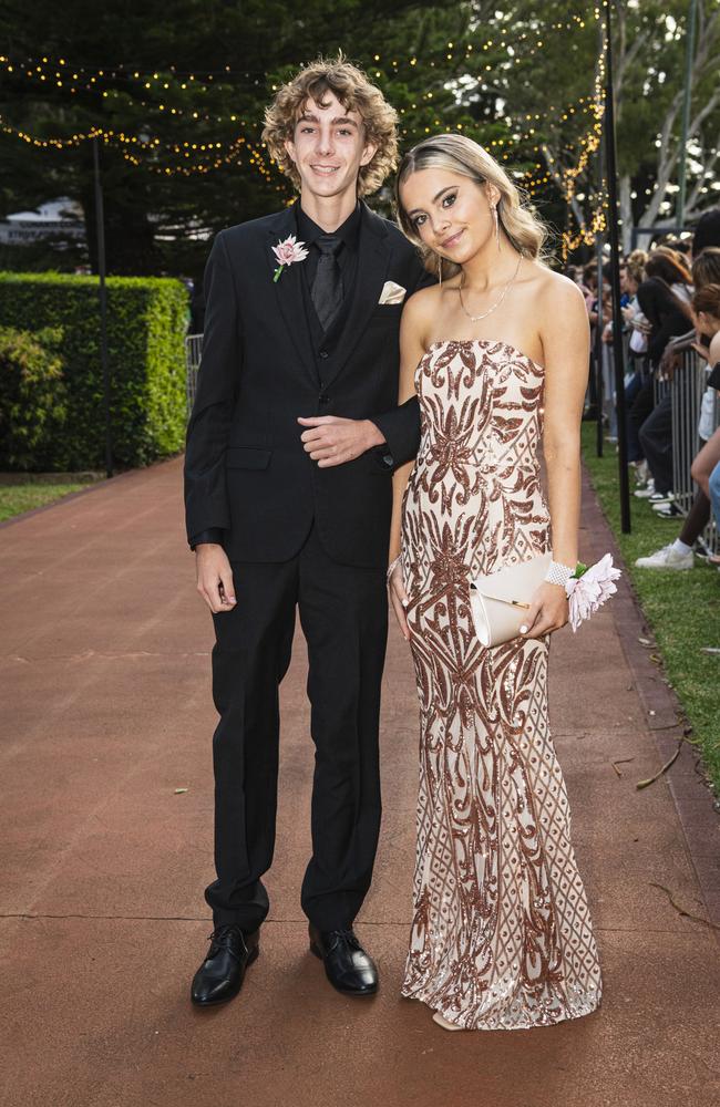 Liam Fitzpatrick and partner Paige Rennick at St Mary's College formal at Picnic Point, Friday, March 22, 2024. Picture: Kevin Farmer