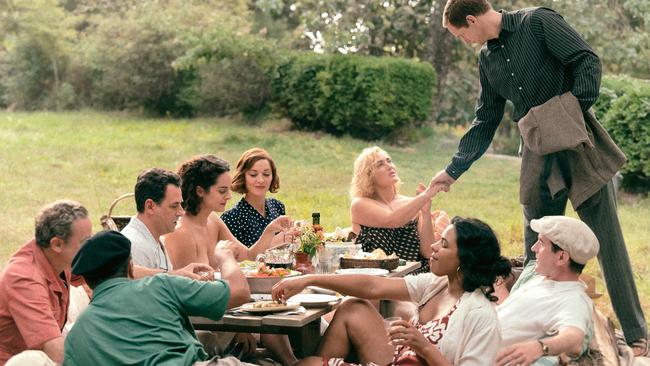 Lee recreates a famous image of Miller, as the photographer and friends enjoy a carefree picnic in France prior to World War II. Picture: Kimberley French