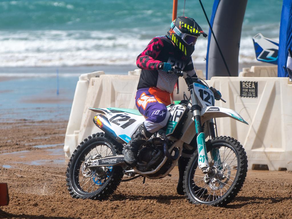 Alison Purvis at Motorcycle Beach Races at Grasstree Beach Sunday 27 August 2023 Picture: Michaela Harlow