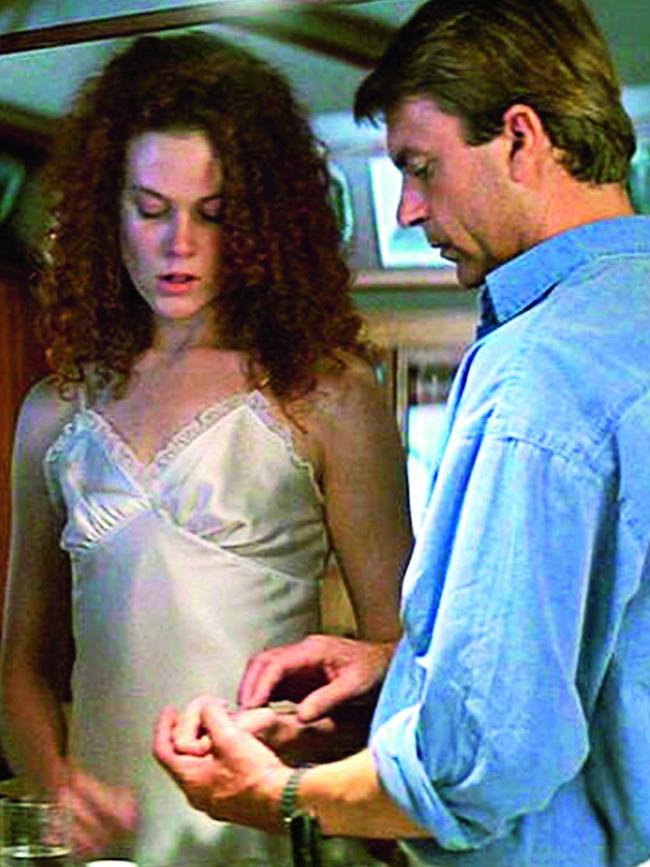 With Nicole Kidman in the 1989 film <i>Dead Calm</i>. Picture: supplied