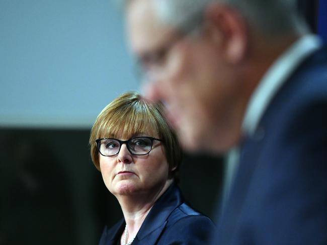 Minister for Defence Linda Reynolds and Prime Minister Scott Morrison.