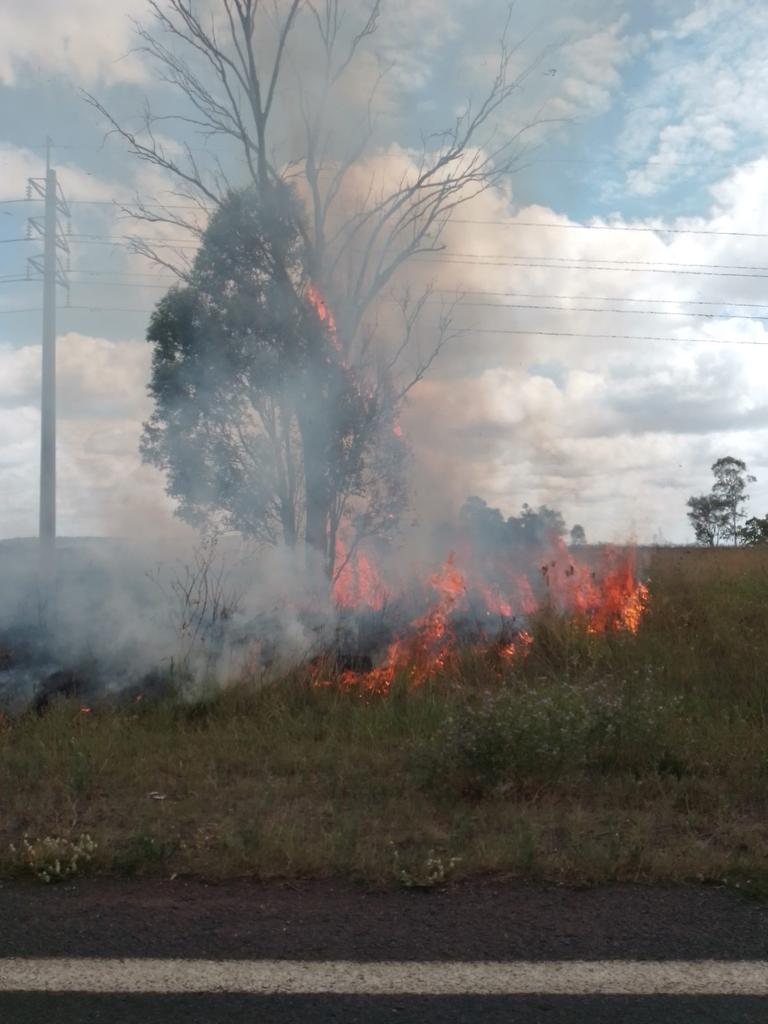 There are reports of fires near the Toowoomba CBD. Photo: Mazikeen Kaos