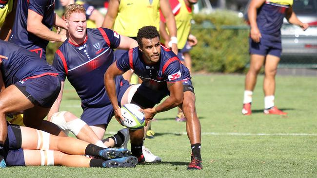 Melbourne Rebels recruit Will Genia at training. Picture: Chris Gottaas