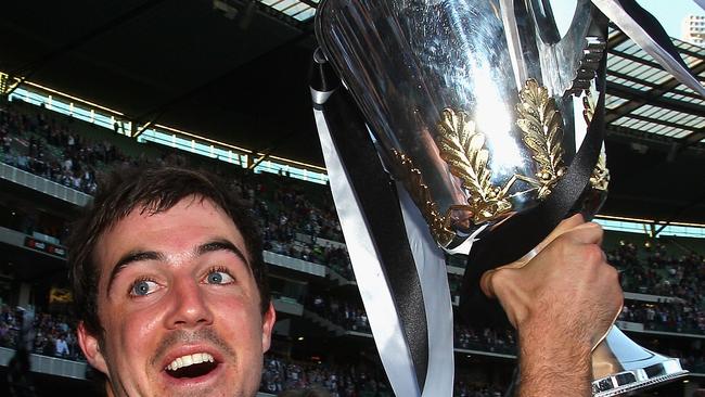 Sidebottom with the 2010 premiership cup.