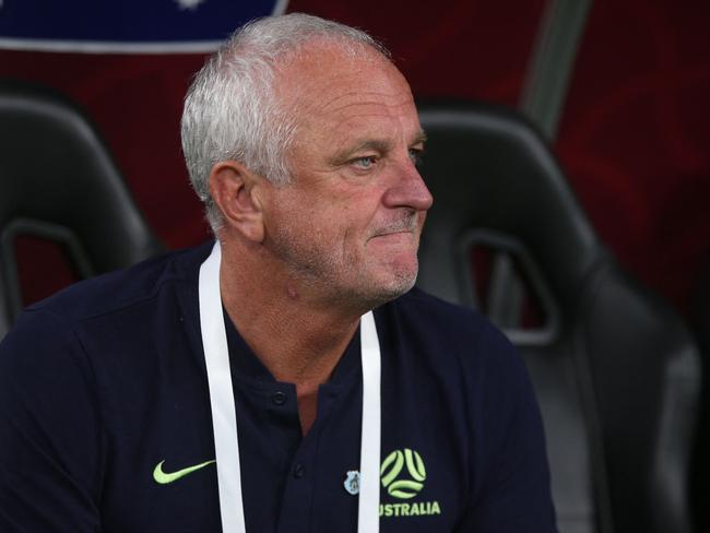 Graham Arnold has to be celebrated for leading Australia to the World Cup. Picture: Mustafa Abumunes/AFP