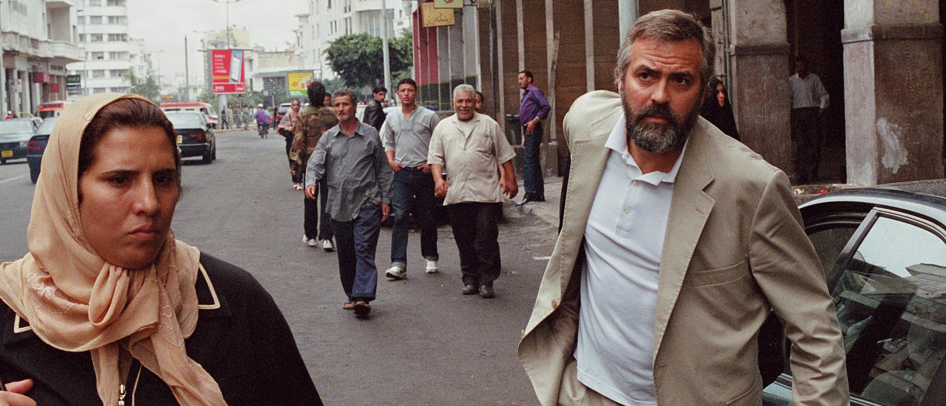 Weighty role … George Clooney put on 16 kgs for his Oscar-winning role in 2005 film, Syriana. Picture: Supplied.