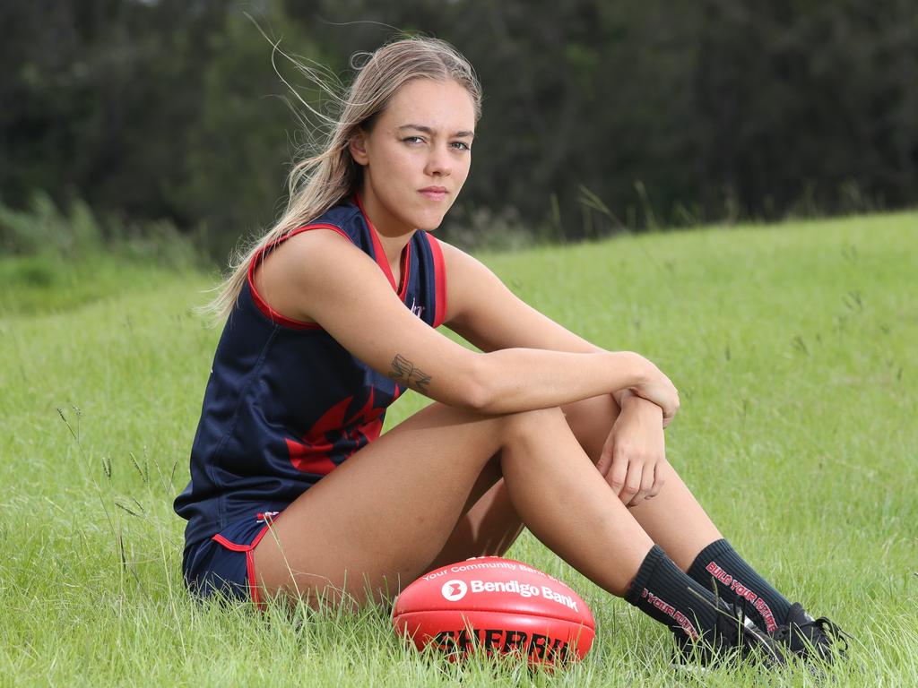 Maddy Doherty suffered a major concussion in June 2023 while playing QFAW for the Surfers Paradise Demons, she is still having ongoing issues eight months later. Maddy has now retired from playing. Picture Glenn Hampson