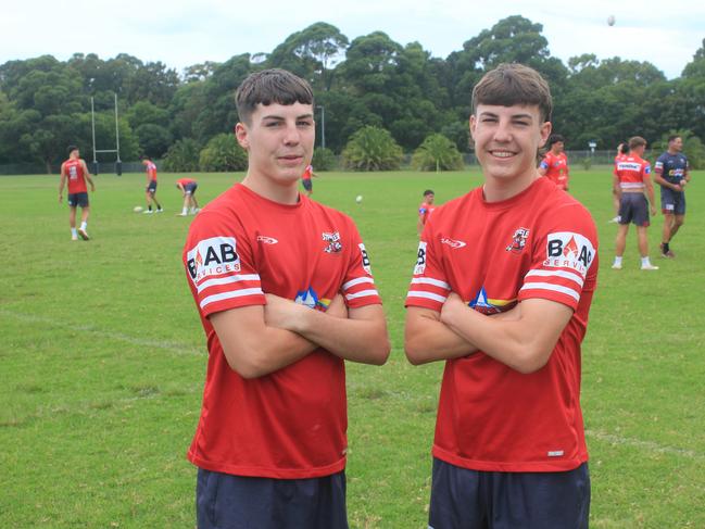 Brothers Rhys and Lexin O'Dea of the Illawarra Steelers Harold Matthews Cup side. Picture: Kevin Merrigan