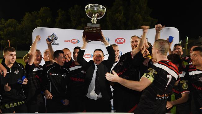 Blacktown City after winning the grand final of the NSW premier 1 league soccer