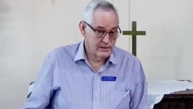 Pastor Ian Wilkinson speaking at Korumburra Baptist Church on February 11.