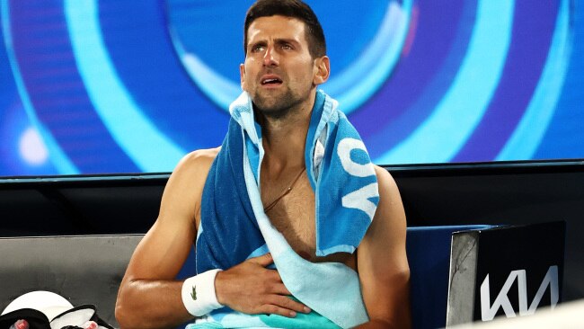 Novak was in clear discomfort throughout the match.